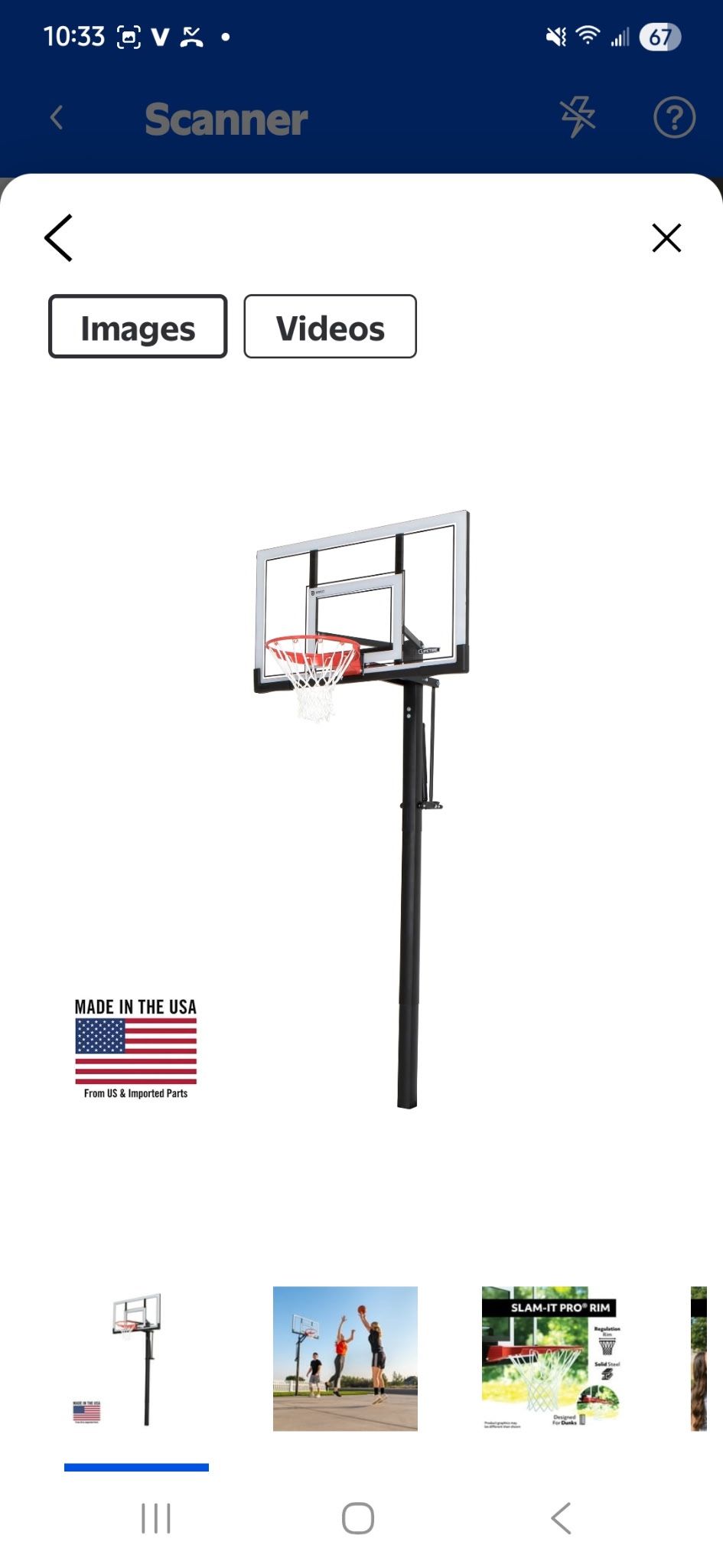Lifetime Adjustable In-Ground Basketball Hoop (54-inch Acrylic) - 90878 New 395$ Pick up Phoenix 43rd ave and Indian School