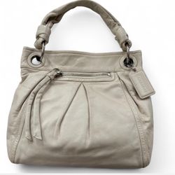 Cream Coach leather bag 