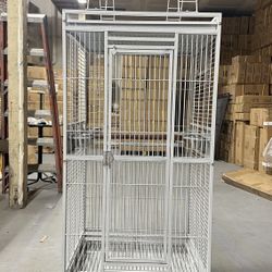Large Open Play Top Parrot Bird Cage With Rolling Wheel 