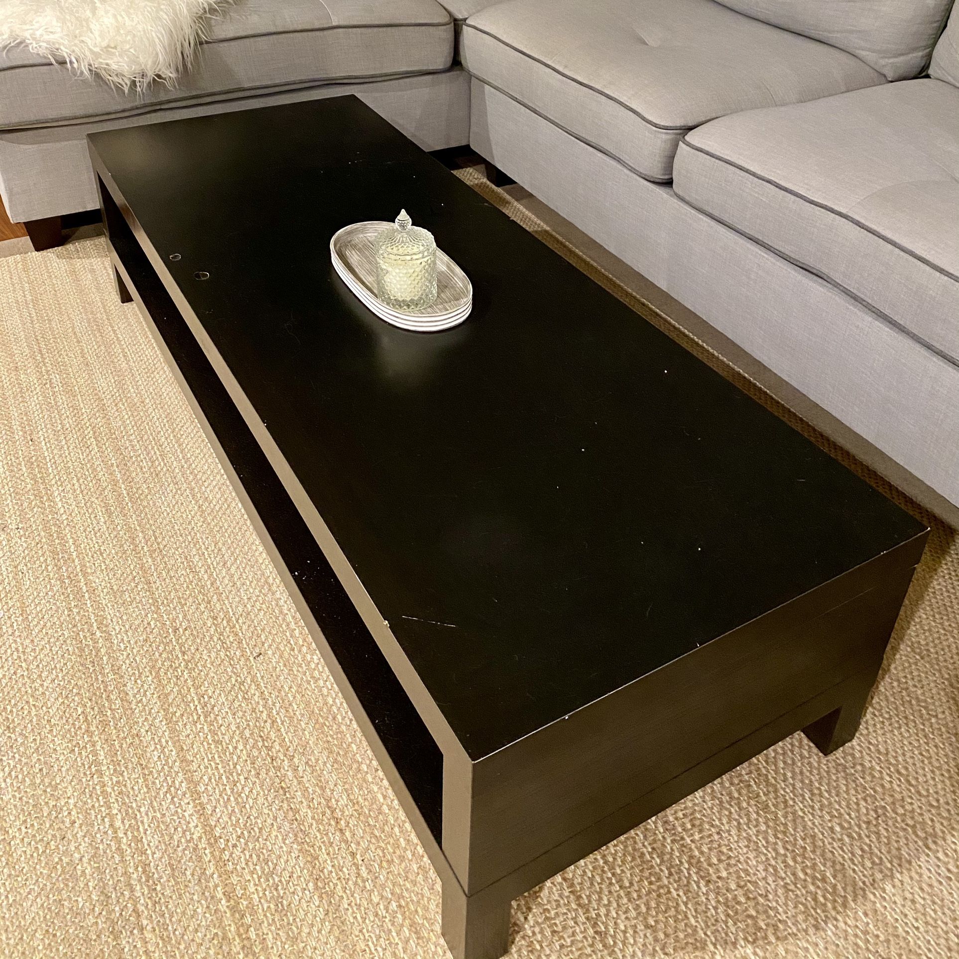 Black Brown Coffee Table/TV Stand