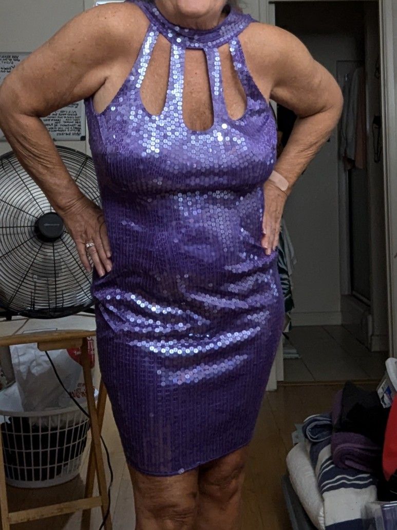 SEQUIN COCKTAIL DRESS Sz8 SEXY