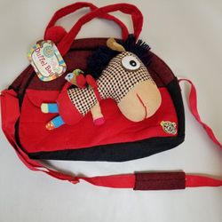 New Eco Snoopers Duffle Bag with Removable Plush. 13in by 9in