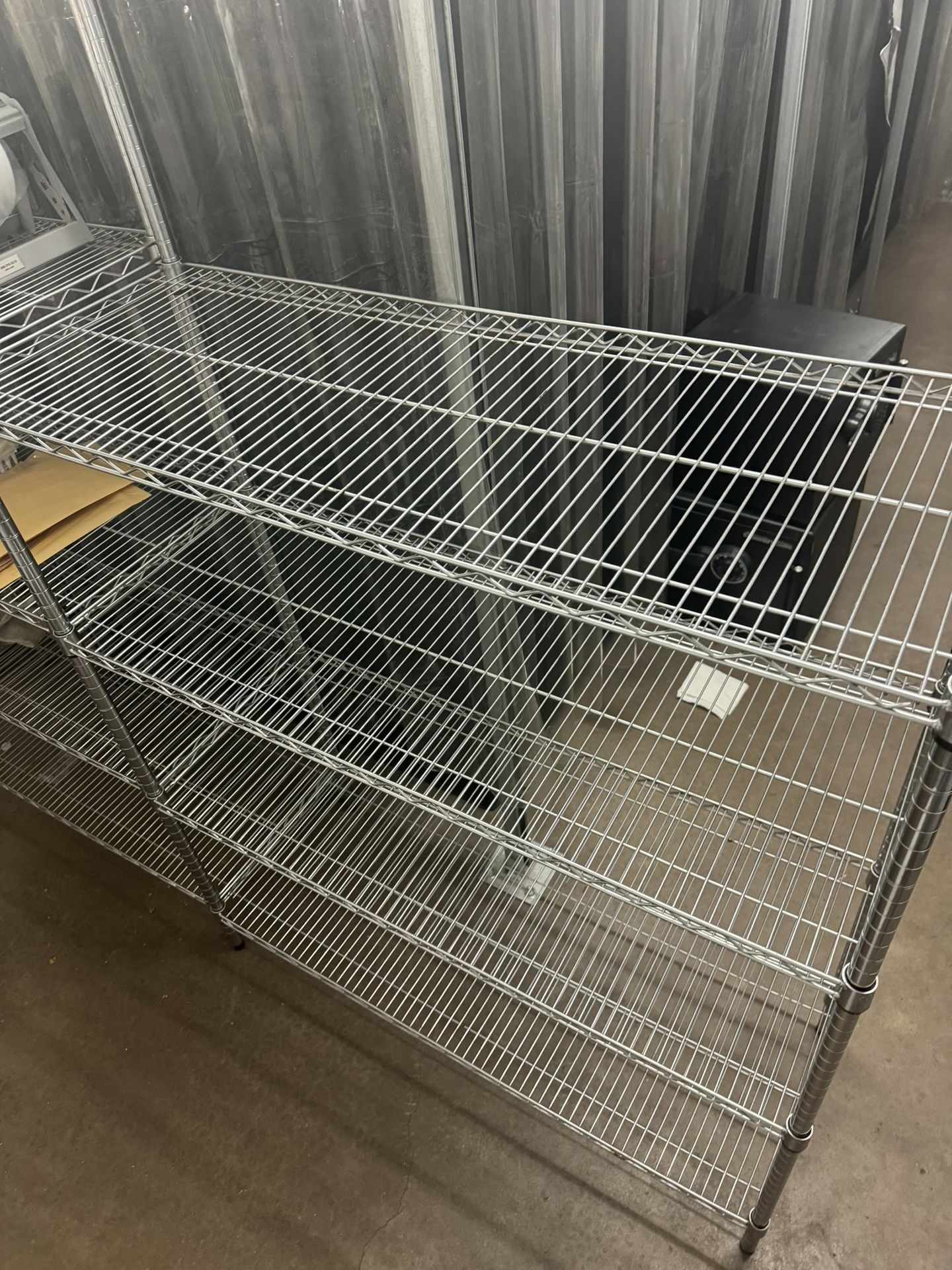 •	Heavy Duty Chrome Racks (12) - $60: Durable storage racks, barely used.