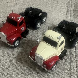 Lot Of 2 Ertl Toy Diecast Vintage Mack Semi Truck Cabs