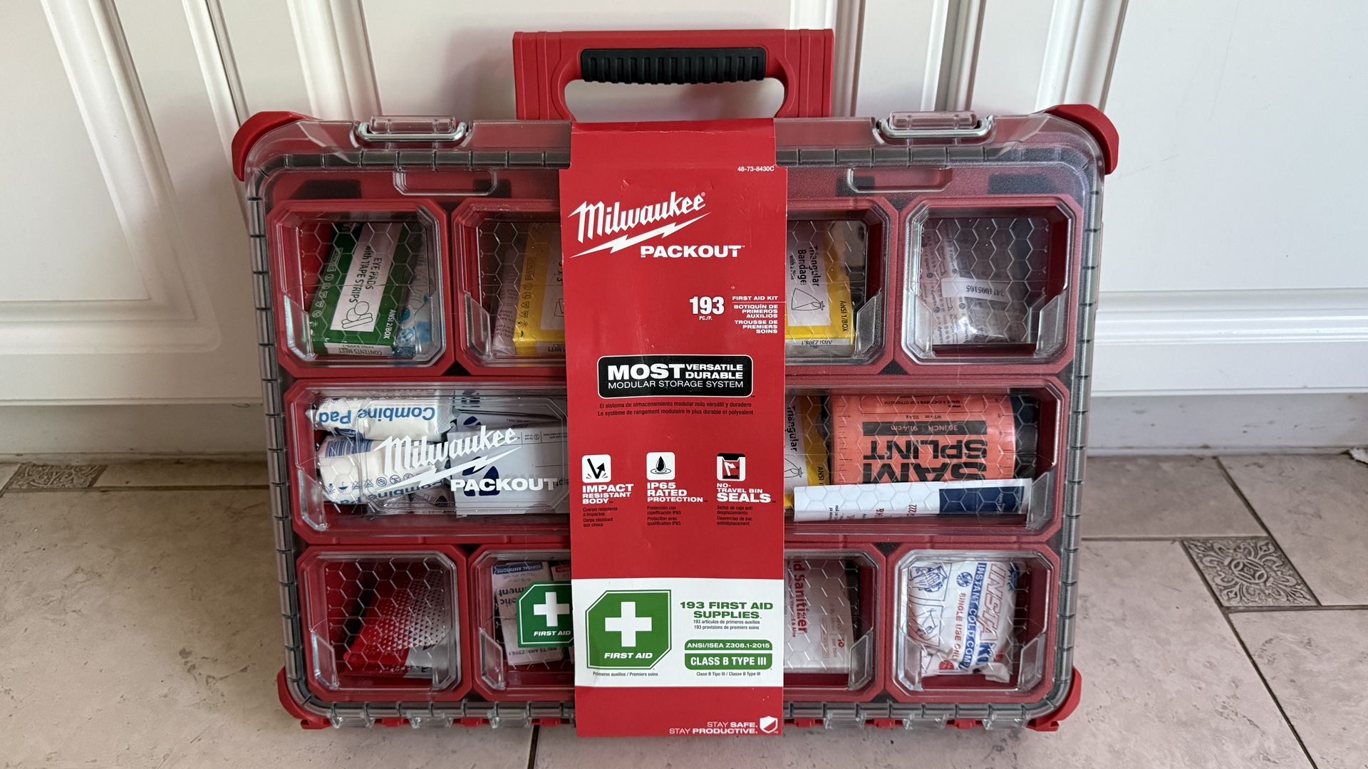 Milwaukee Class B Type 3 Packout First Aid Kit (193-Piece) New, Never Been Open Retail: $145+Tax!!! The Milwaukee First Aid Kit has 193 essential item