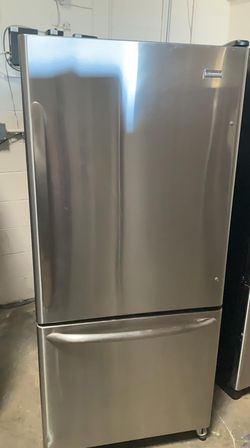 Kenmore Bottom Freezer Stainless Steel Refrigerator
