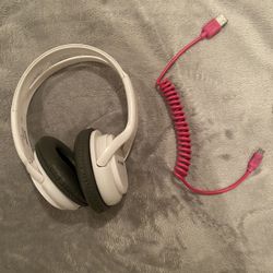 White Headphones And Charger 
