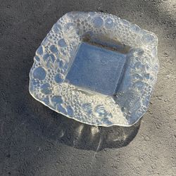 Square Glass Fruit Platter Fruit Bowl 