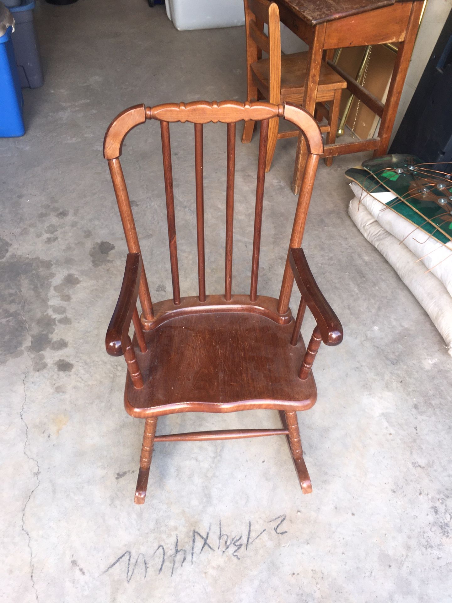 kids wooden rocking chair