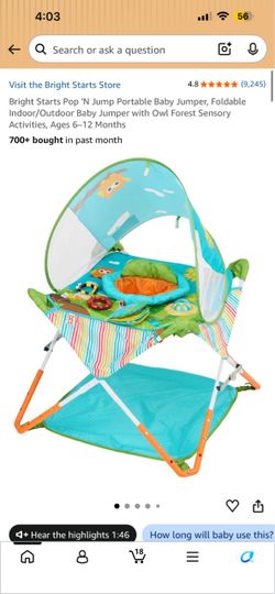 Bright Starts Pop N Jump baby Jumper