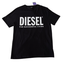 Diesel Logo T-Shirt – Size M – Black “For Successful Living” Graphic – New With Tags