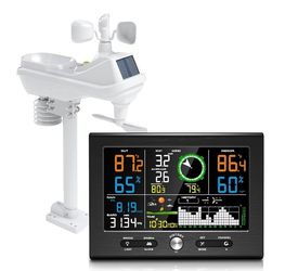 Urageuxy Wireless Weather Station Indoor Outdoor, Home Weather Stations with Rain Gauge,