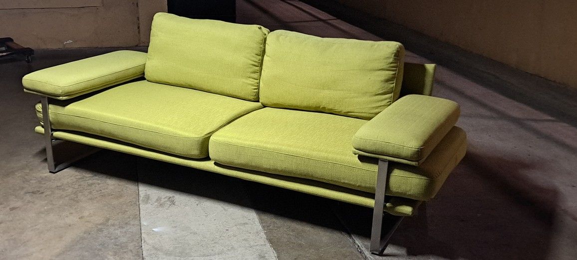 Nice Mid Century Modern Lime Color Sofa.