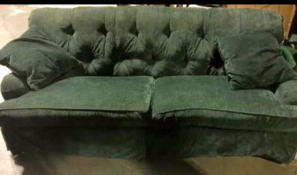 $50. Dark Green Sofa