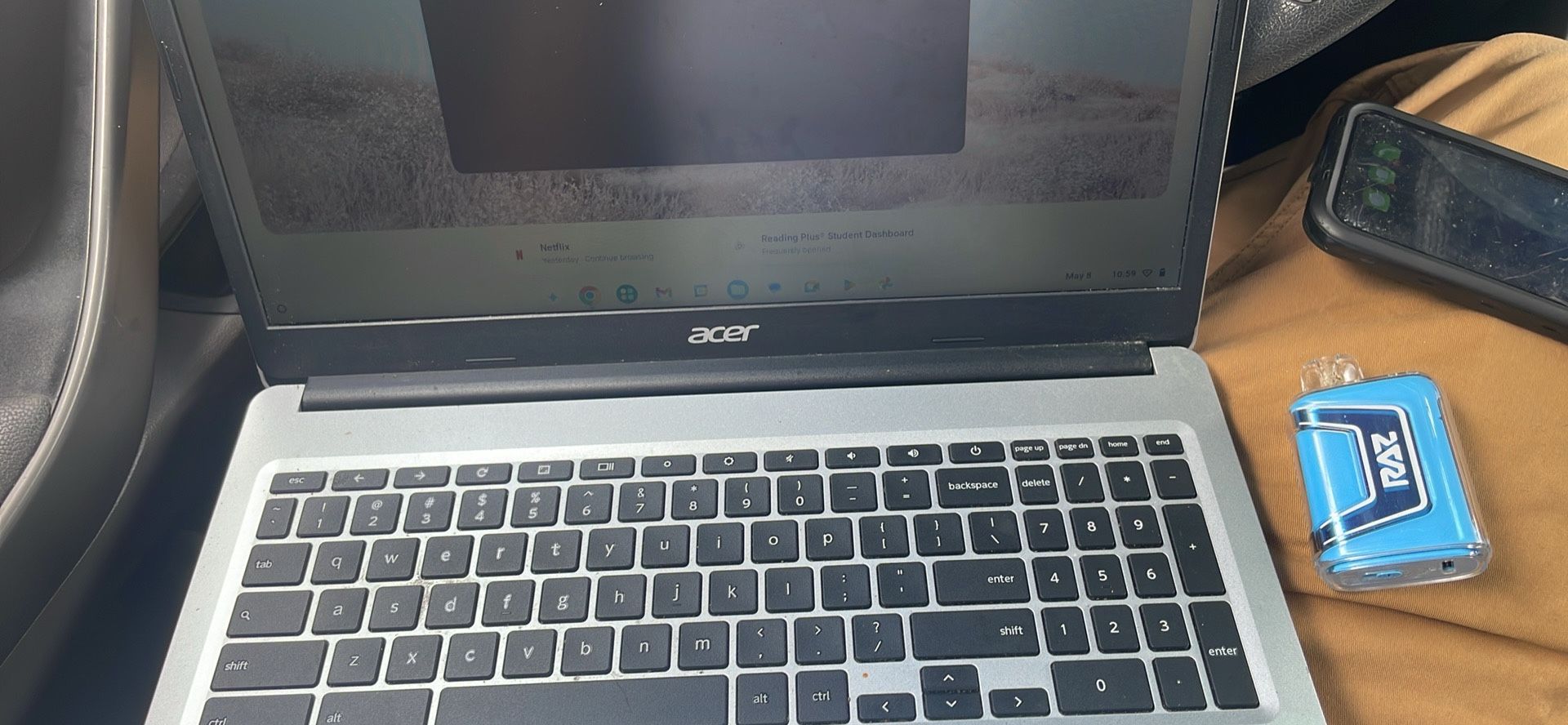 acer chrome book, gray