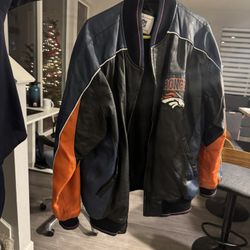 Vintage Denver Broncos Leather Jacket 