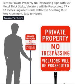 Private Property Pole Sign