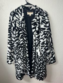 Michael kors zebra xl faux fur coat
