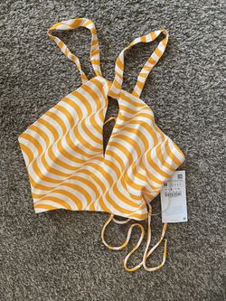 Zara Orange and White Top