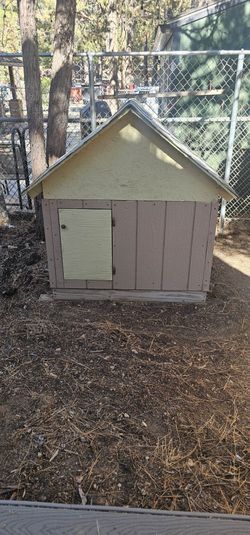 Outdoor Wooden Dog House with Door