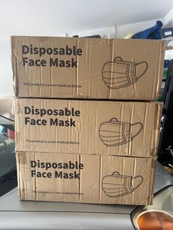 Disposable Face Masks – 3 Boxes