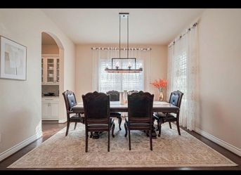 Formal dinning table and chairs