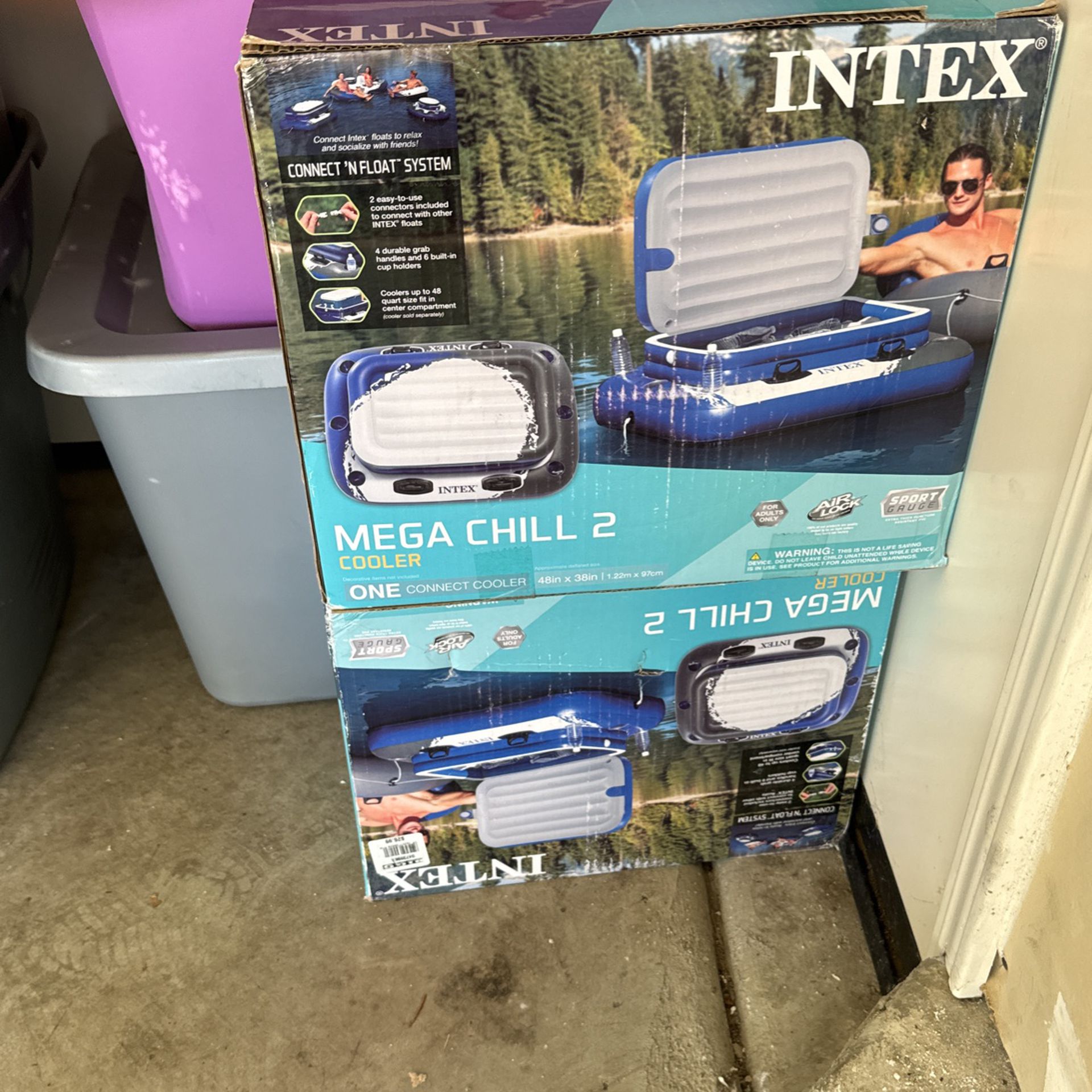 2 Intex Inflatable Coolers