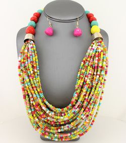 Multi Color Beads Statement Piece