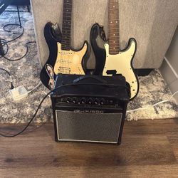 guitar + bass + amp 