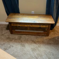 Hand Made Coffee Table With Storage Toy Chest  Or Table Bin 