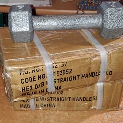 1 Pair of Brand New Metal Dumbell Weights
