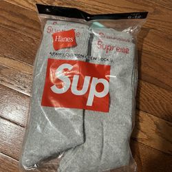 4pack Supreme Socks Grey