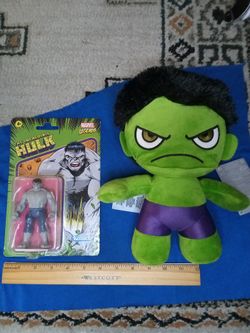 Marvel Legends Retro Incredible Grey Hulk/Hasbro/Disney Hulk Plush 10" Marvel
