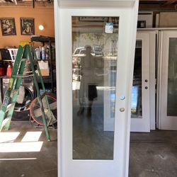 New Door 30” Wide Low E Glass Fiberglass Prehung