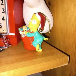 Vintage Bart Simpson Christmas Ornament Clean 