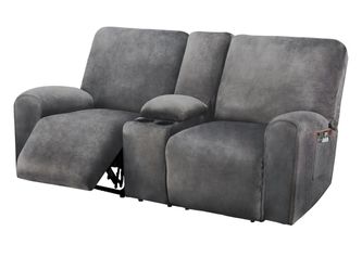 ULTICOR Reclining Loveseat with Middle Console Slipcover