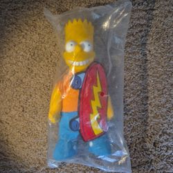 Vintage 1990 Bart Simpson The Simpsons Burger King Plush 9" Doll Sealed NEW