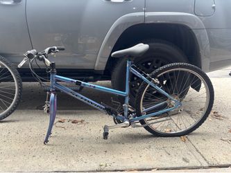 Blue 26” Schwinn Frontier bike