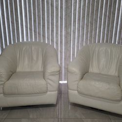 Leather Chairs And Couch