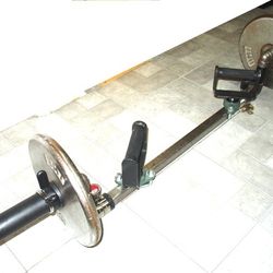 Adjustable Rotating Handle Curl Bar w/T-Bar Row Attachment - Plate Loaded