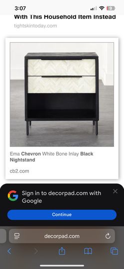 CB2 Crate & Barrel Bedside Table.