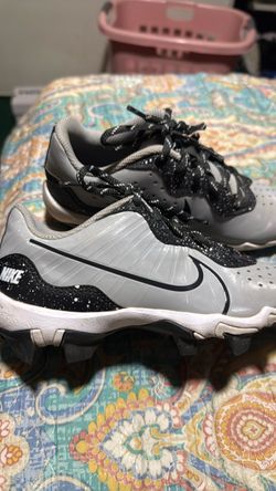 Nike Baseball Cleats Gray Black Speckle