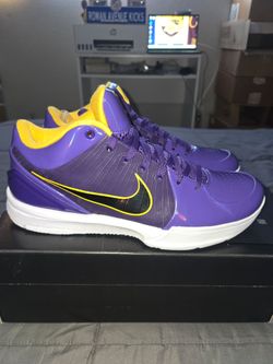 Undefeated x Nike Kobe 4 Protro Lakers Size 10.5M