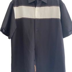Cubavera Mens Shirt Charcoal Gray - M