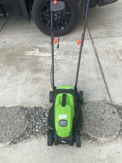  Lawn Mower, 13 Inch 2-in-1 Electric Lawn Mower with Grass Collection Bag, Folding Handle, Adjustable Cutting Height, Corded Push Lawn Mowers for Gard