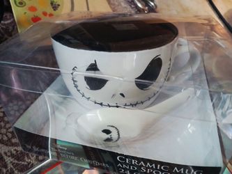$3 Jack Skellington Ceramic Bowl & Spoon Set