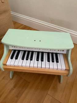 wooden mini toy piano