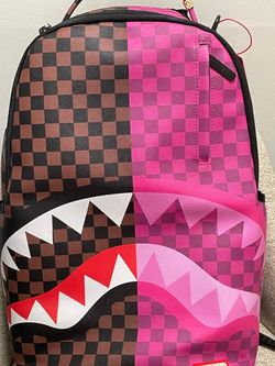 Sprayground Limited Edition Pink & Brown Checker Backpack
