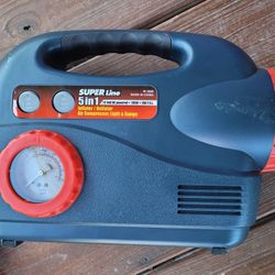 Super line 5 in 1 inflate, Air compressor, light gauge, and deflate