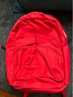 Red Lulu lemon back pack
